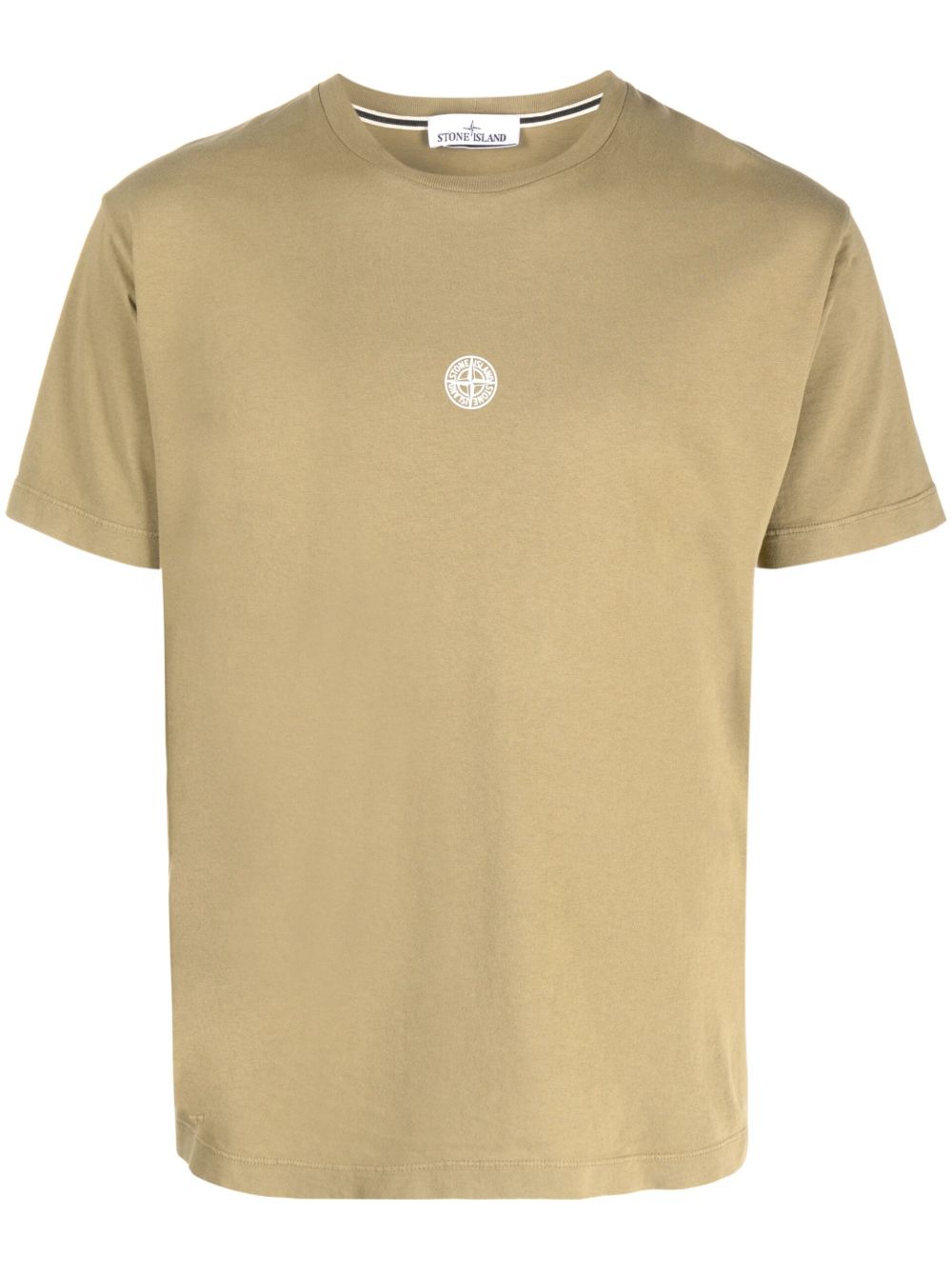 Stone Island logo印花棉T恤 - 绿色