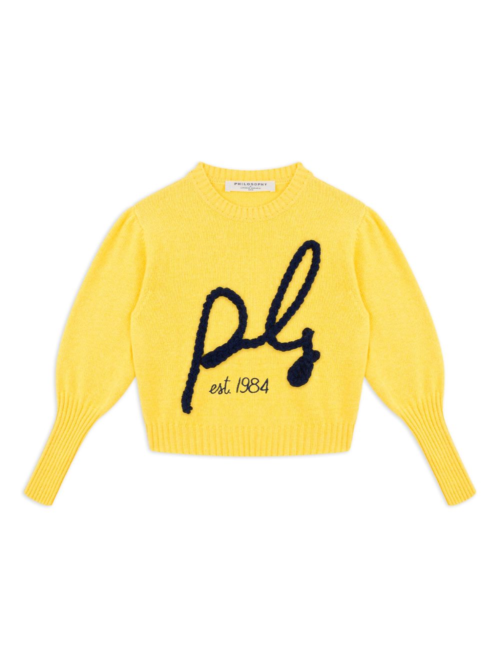 Philosophy Di Lorenzo Serafini Kids logo刺绣卫衣 - 黄色