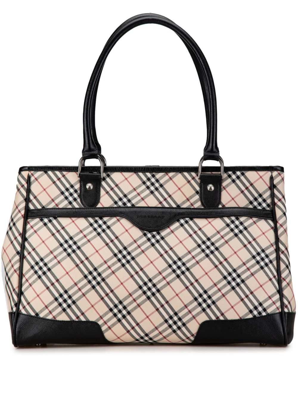 Burberry Pre-Owned Nova Check 帆布手提包（1900年代典藏款） - 褐色