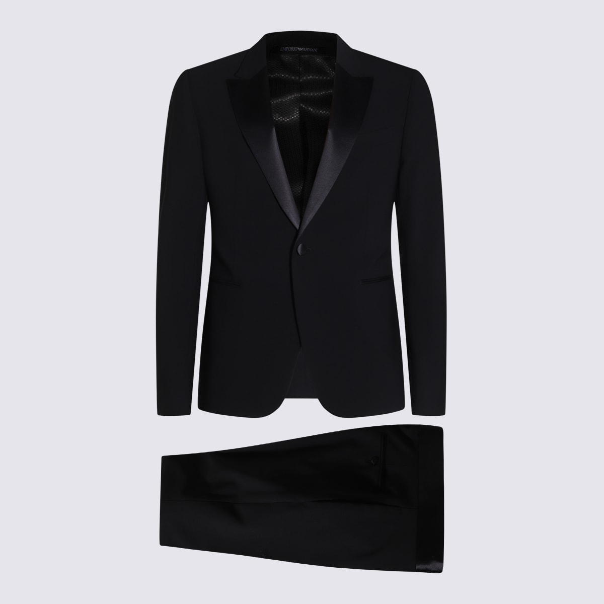 Emporio Armani Black Wool Suit