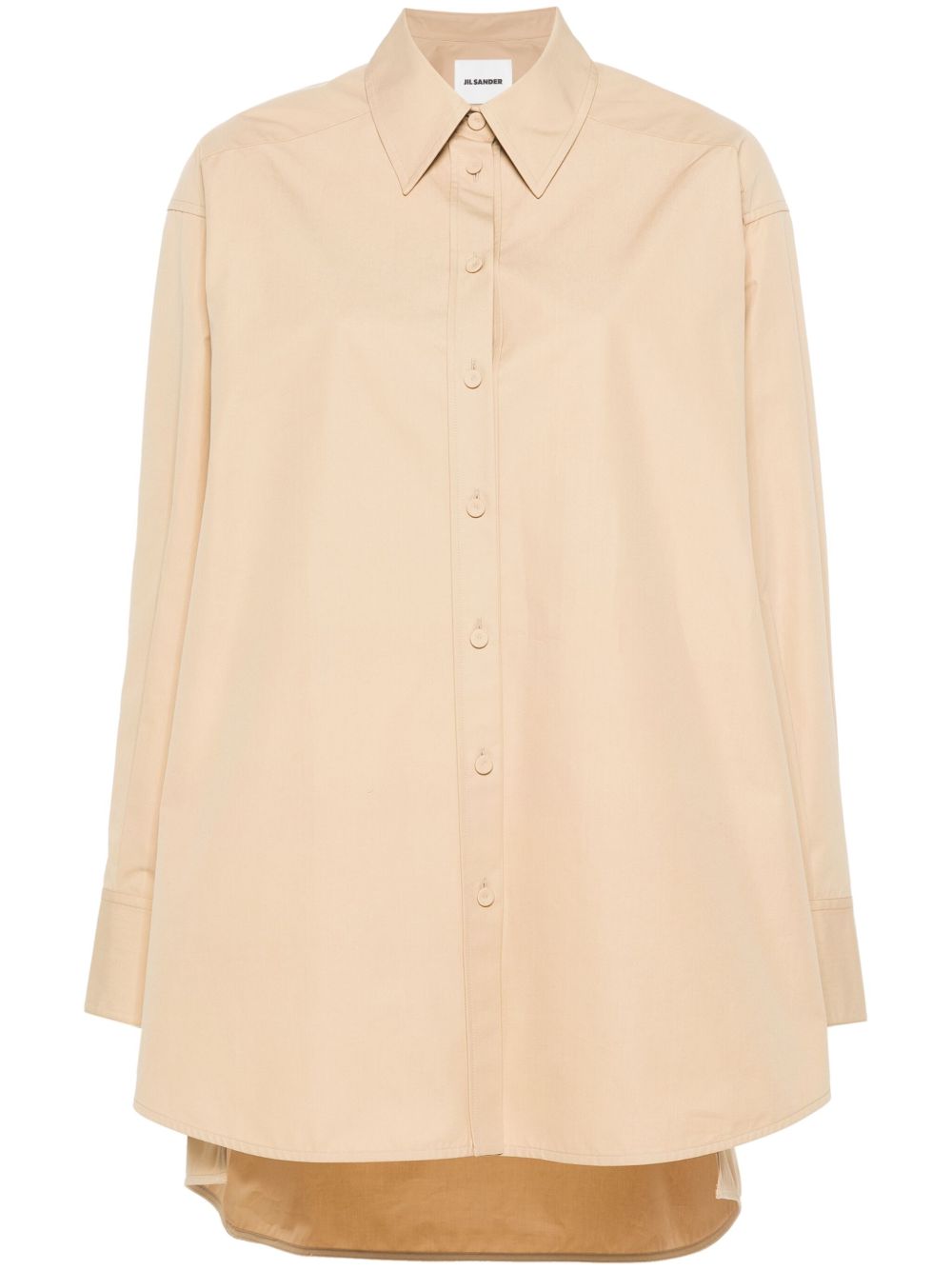 Jil Sander 镂空细节棉衬衫 - 中性色