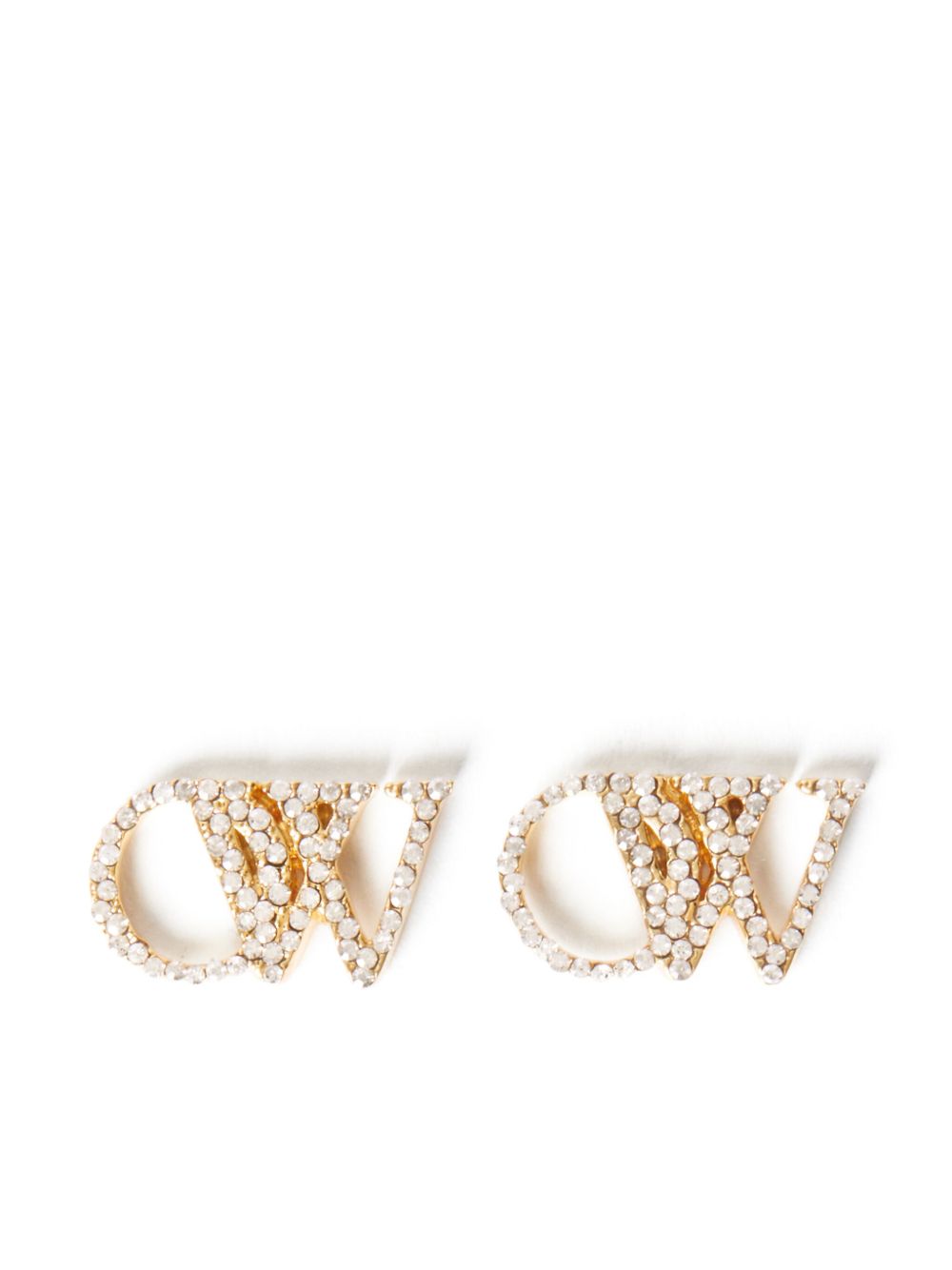 Off-White 经典logo耳环 - 金色