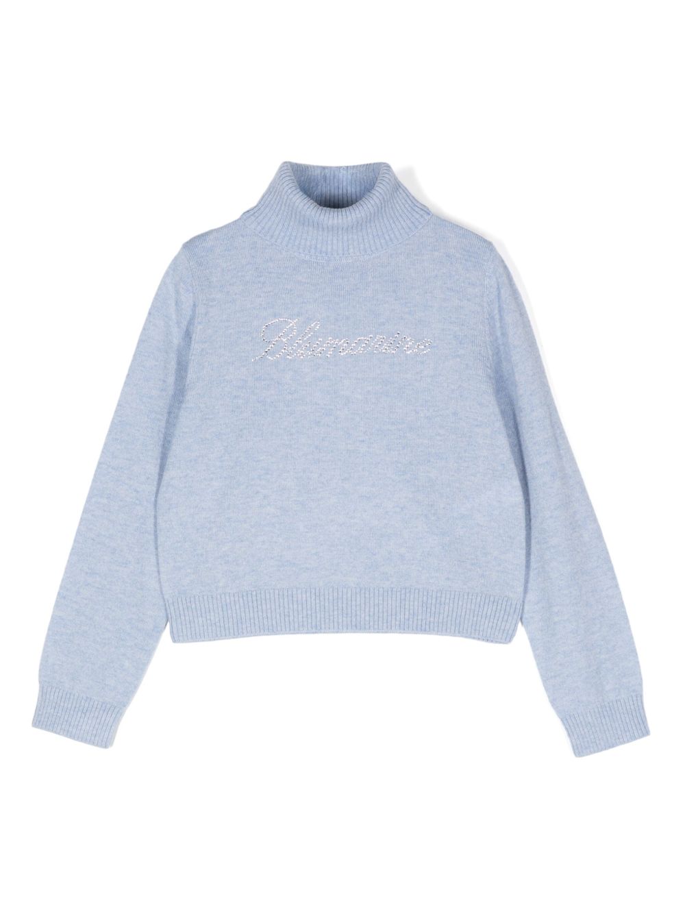 Miss Blumarine 水钻logo毛衣 - 蓝色