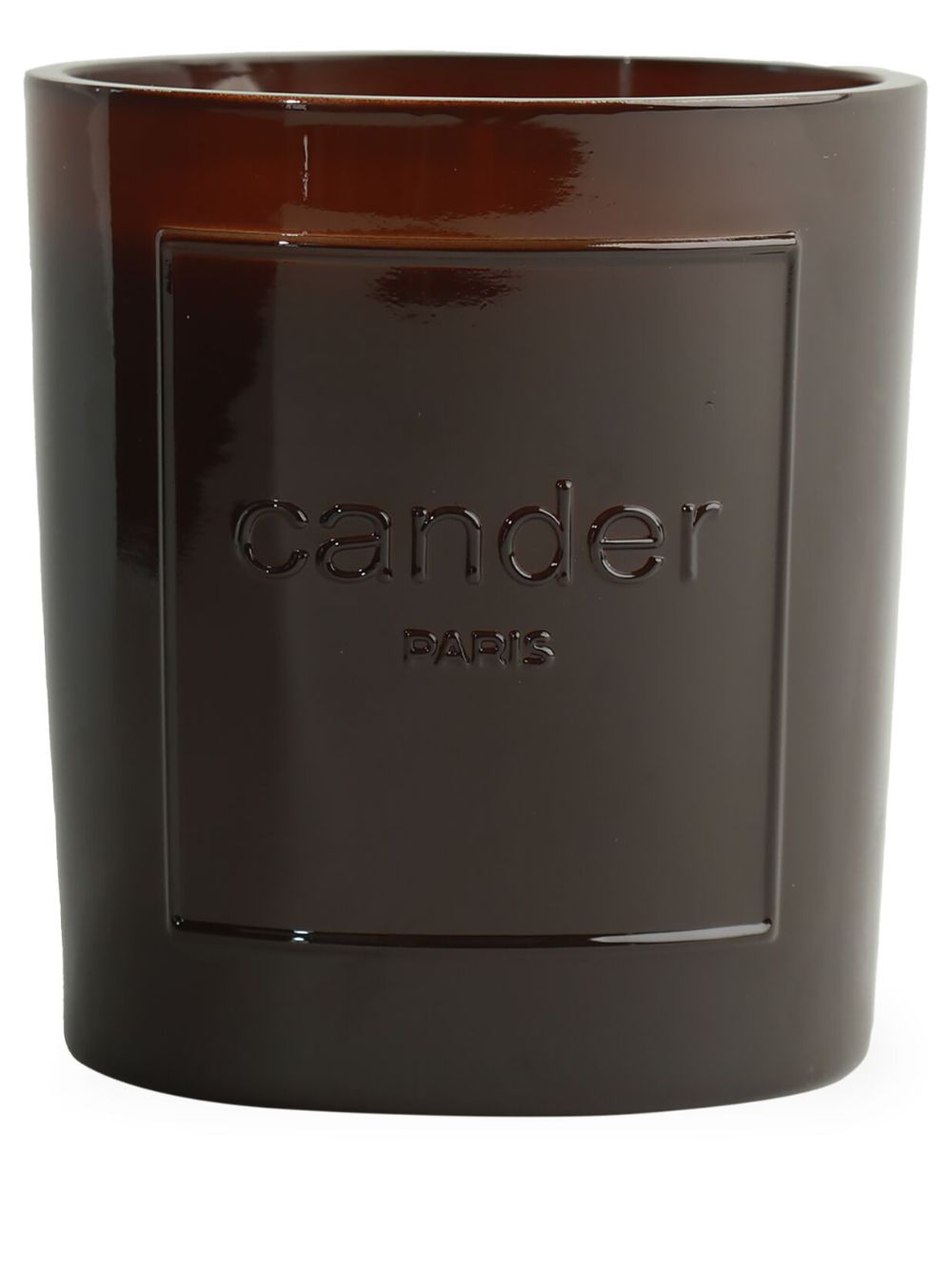 Cander Oud Particullier logo压纹蜡烛 - 褐色