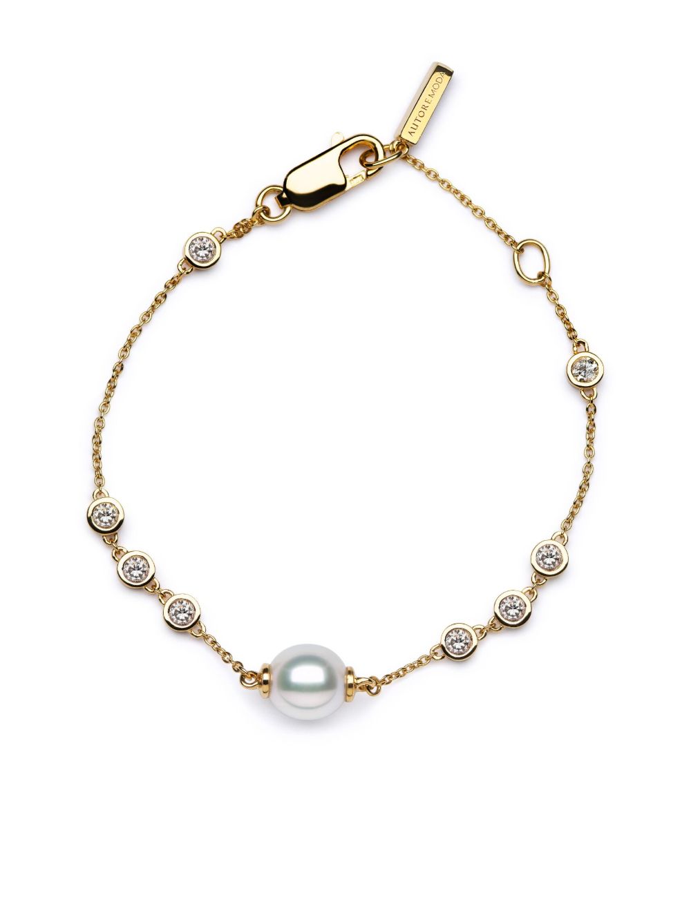 AUTORE MODA Portia 镀金银质珍珠手链 - 金色