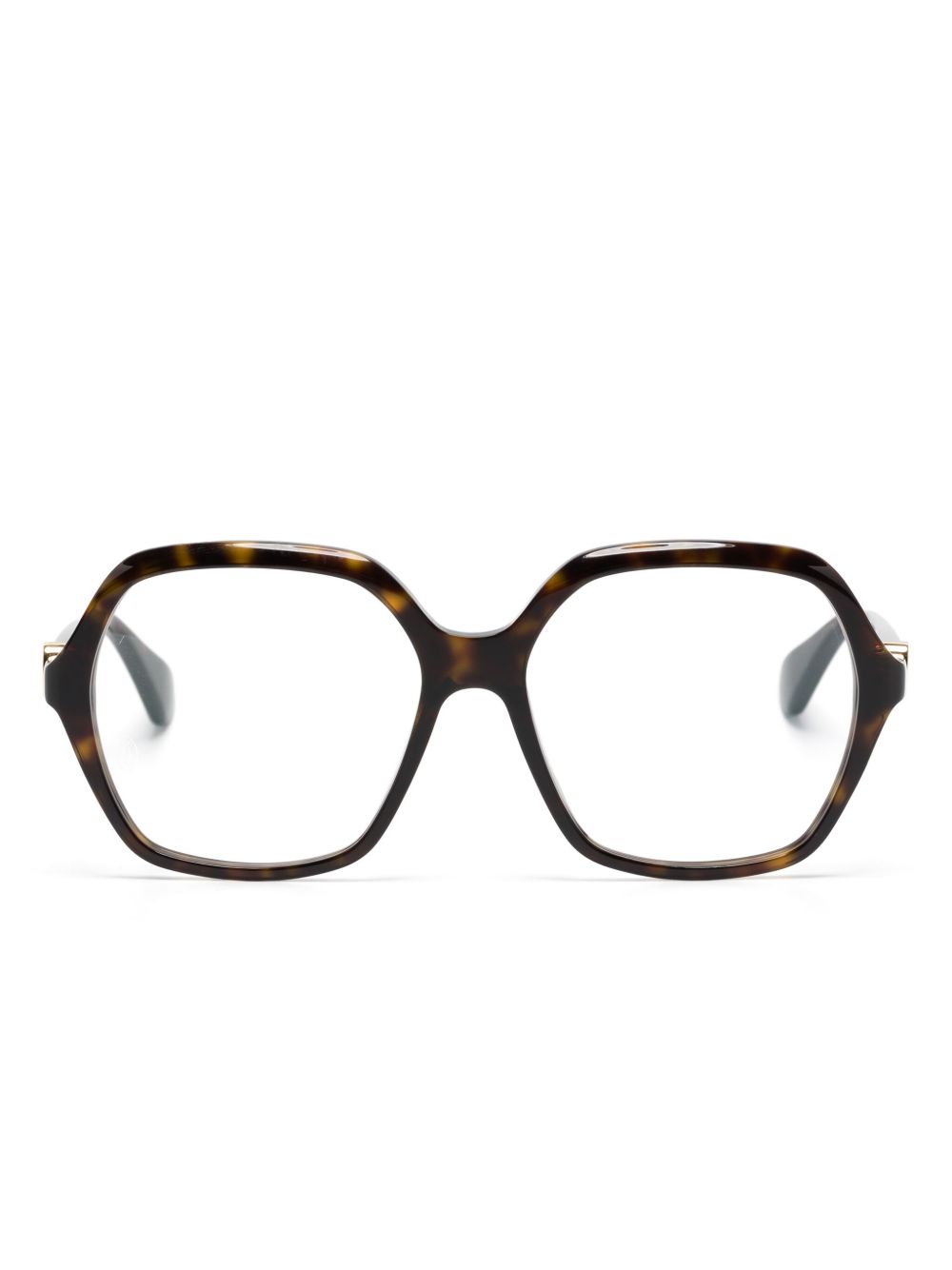 Cartier Eyewear Double C Décor 方框眼镜 - 褐色