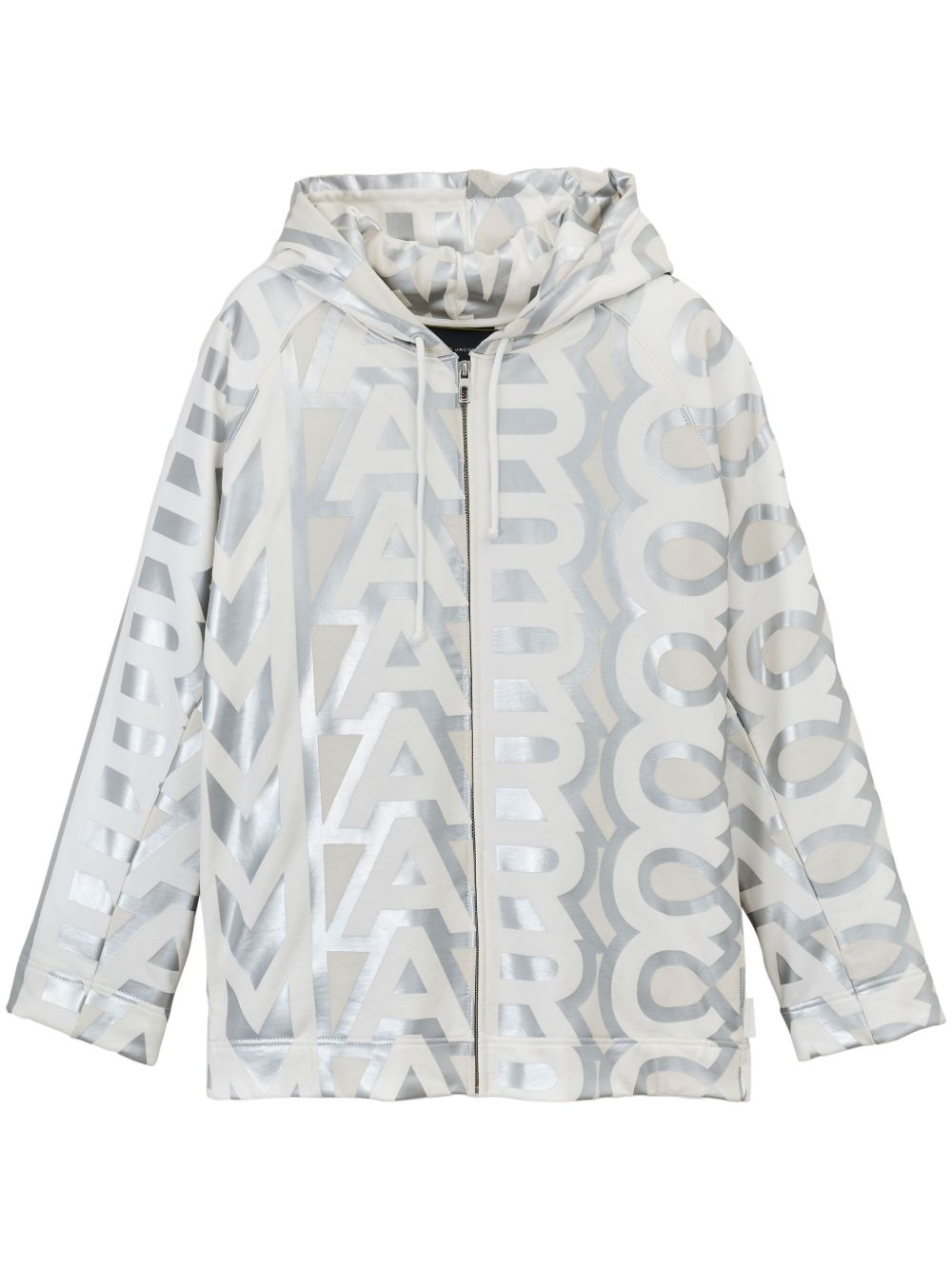 Marc Jacobs Monogram 拉链连帽衫 - 银色