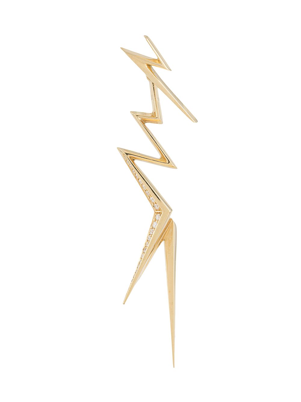 LE STER Thunderflash 18K黄金钻石耳钉 - 金色