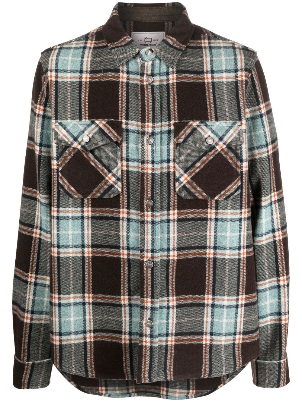 Woolrich Alaskan Melton 格纹衬衫 - 褐色