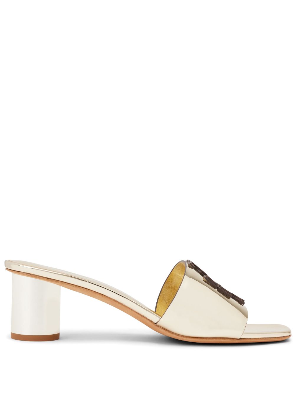 Tory Burch Ines Mule 皮质凉鞋 - 白色