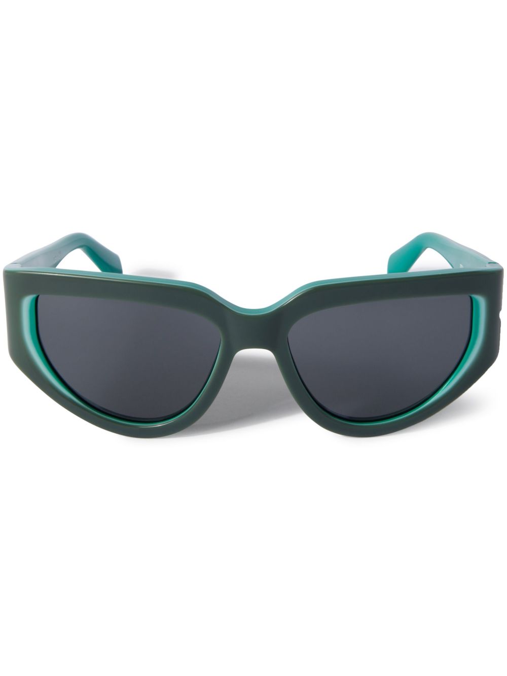 Off-White Eyewear Seward logo印花太阳眼镜 - 绿色