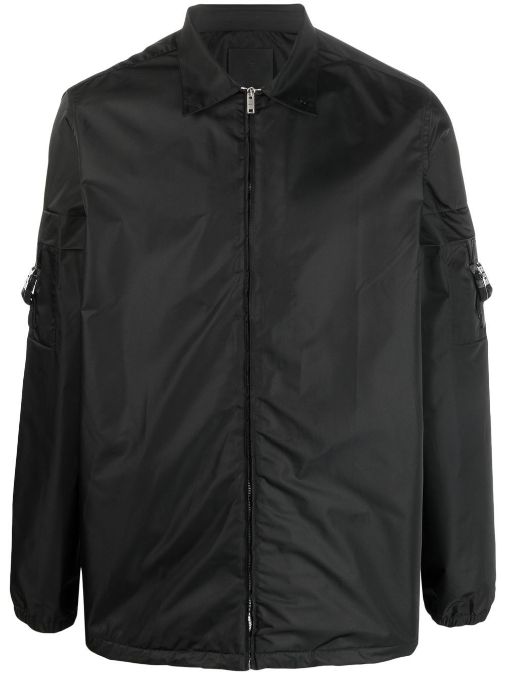 Givenchy 拉链长袖衬衫 - 黑色