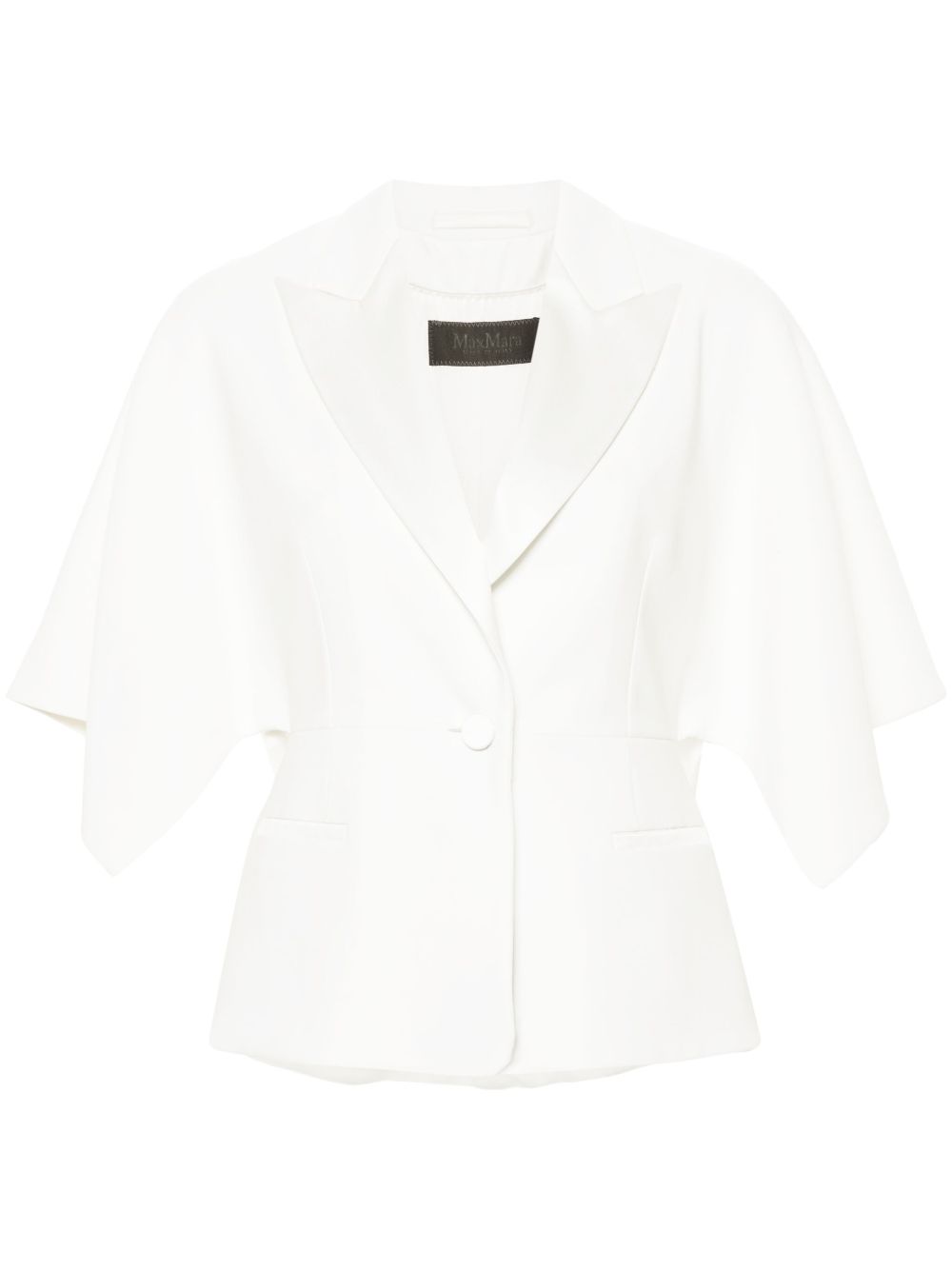 Max Mara Curaçao 开衩袖西装夹克 - 白色