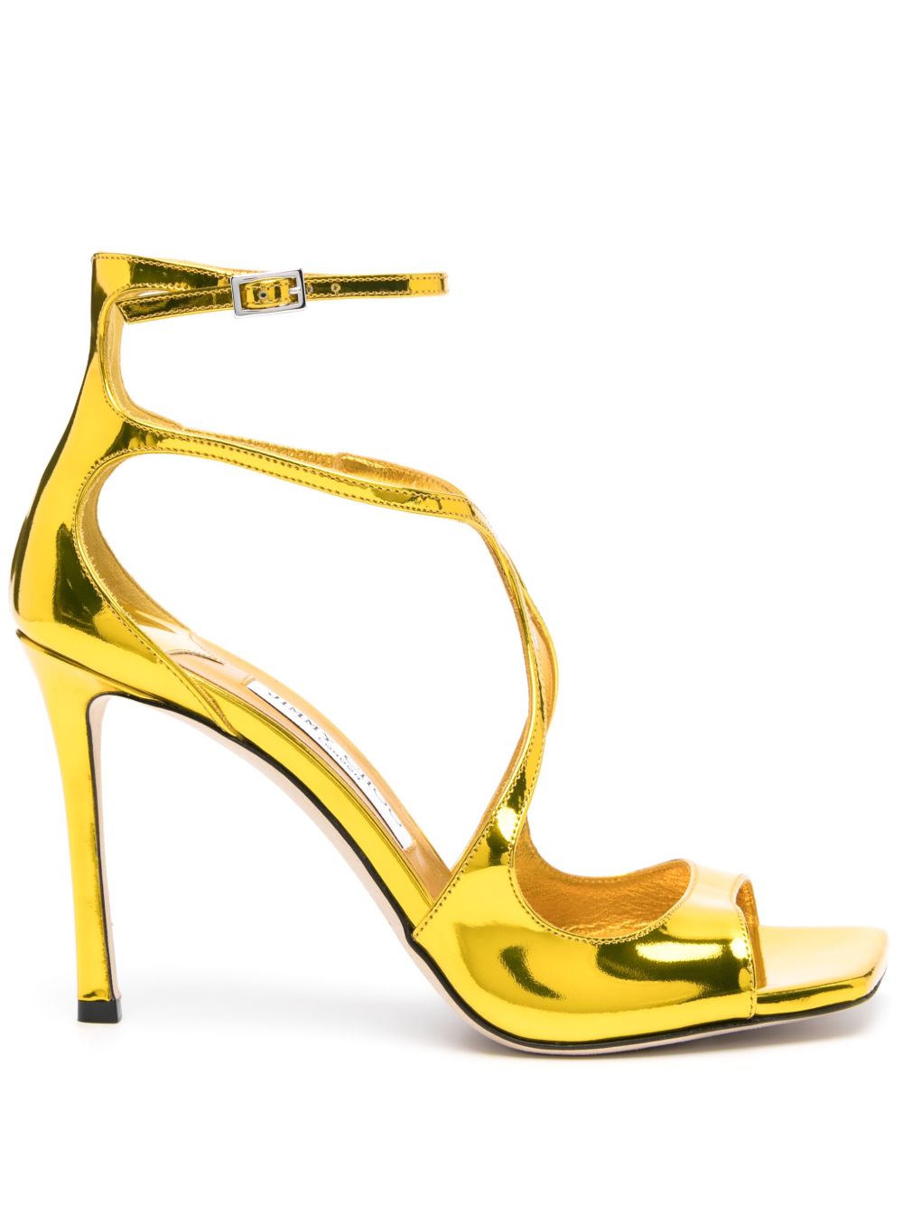 Jimmy Choo Azia 皮质高跟凉鞋 - 黄色