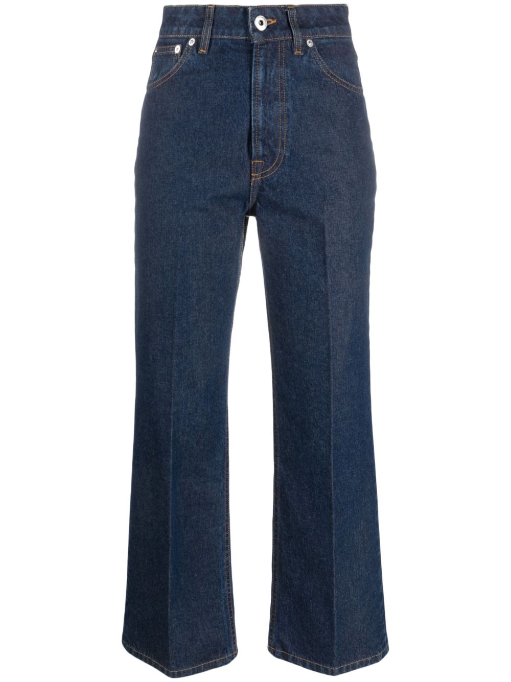 Lanvin 高腰露踝喇叭牛仔裤 - 蓝色