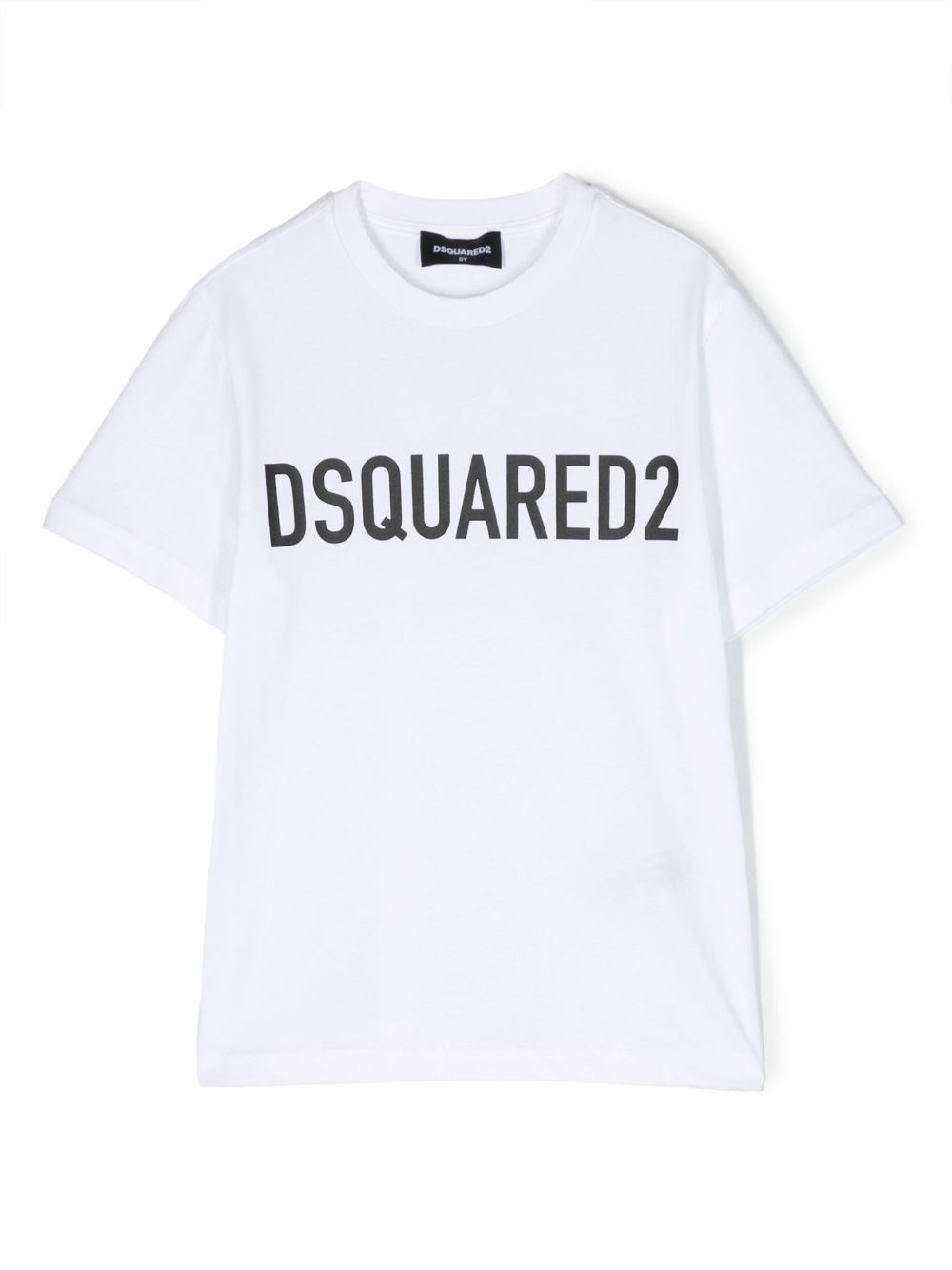 DSQUARED2 KIDS logo印花棉T恤 - 白色