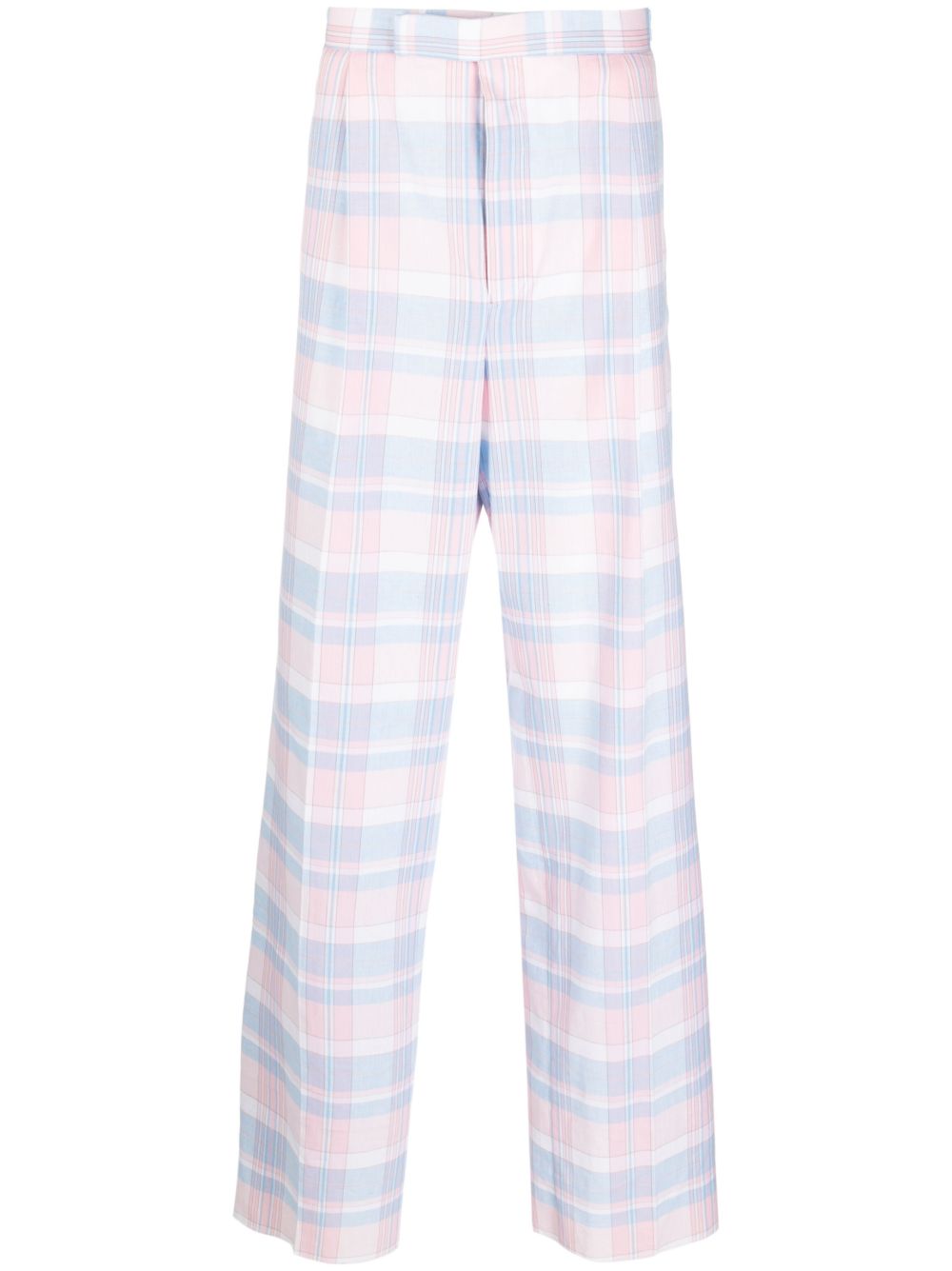 Thom Browne 格纹棉长裤 - 粉色