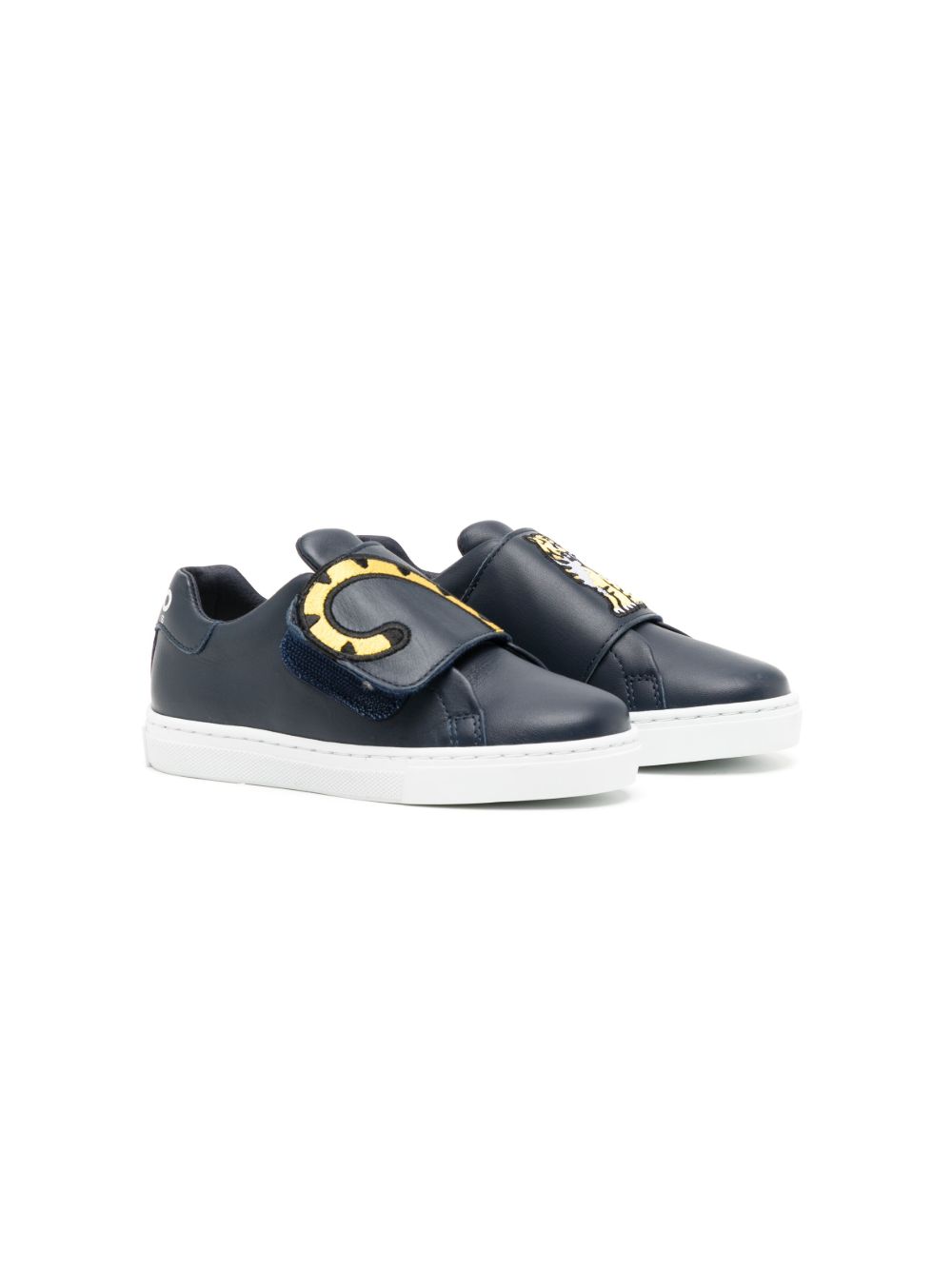 Kenzo Kids Kotora 皮质运动鞋 - 蓝色