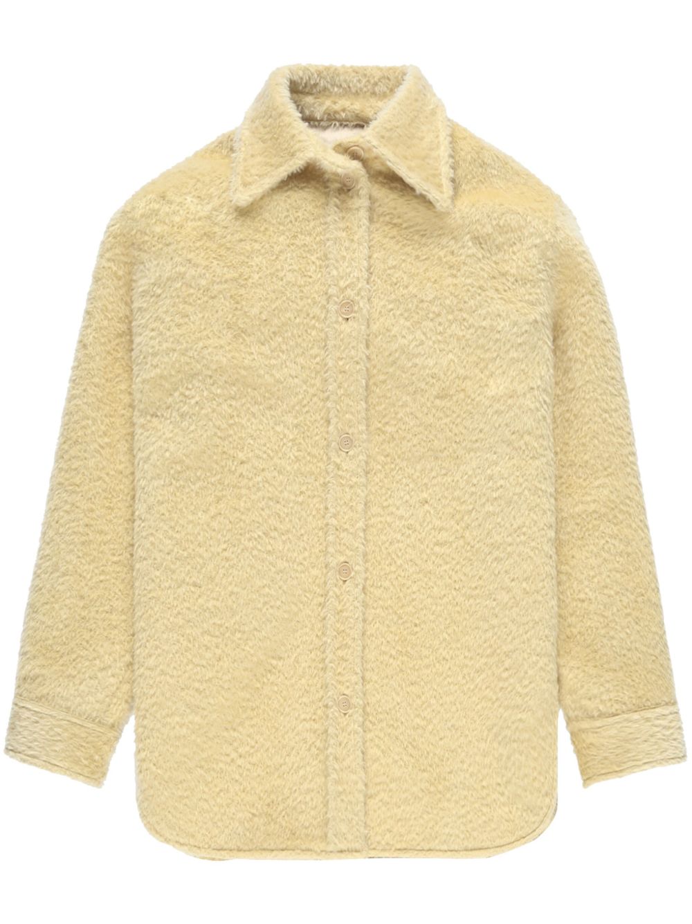 ISABEL MARANT Celiane 抓绒纹理羊毛衬衫 - 中性色