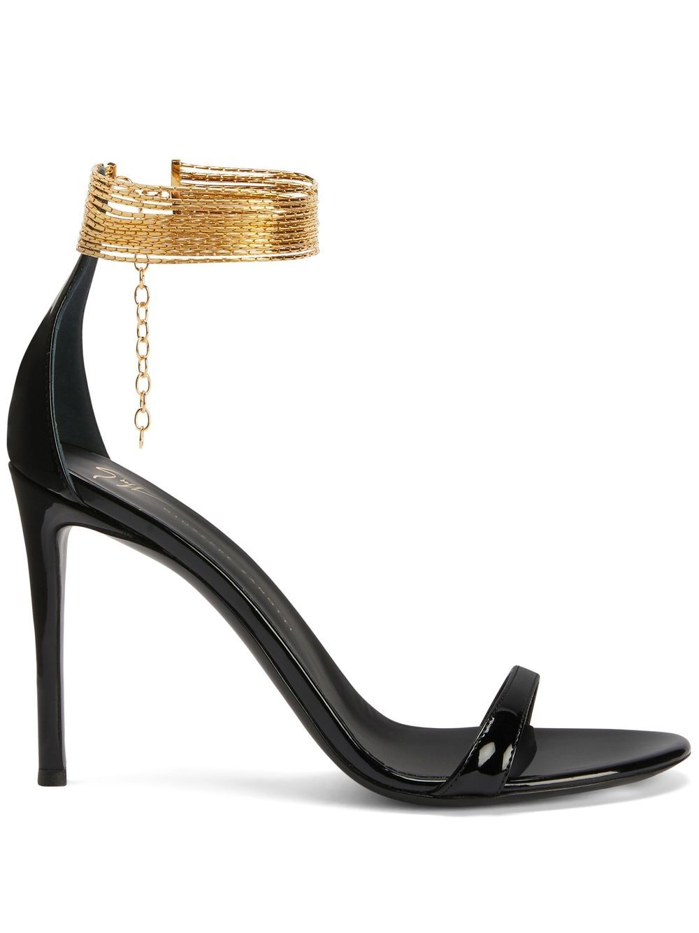 Giuseppe Zanotti Kay 皮质高跟凉鞋 - 黑色