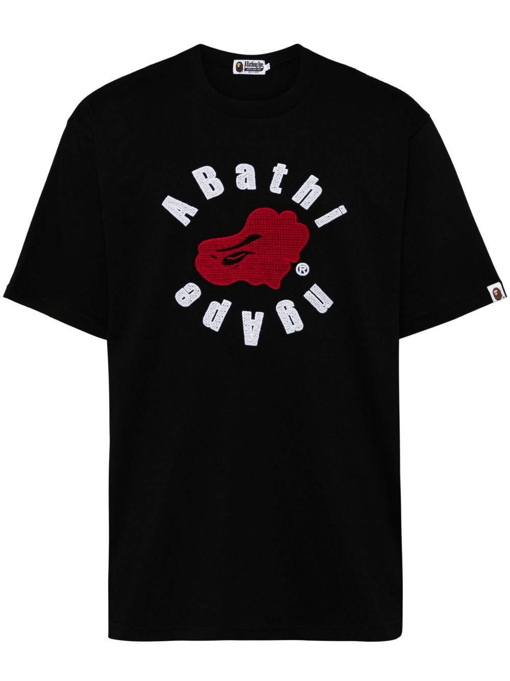 A BATHING APE® logo印花棉T恤 - 黑色