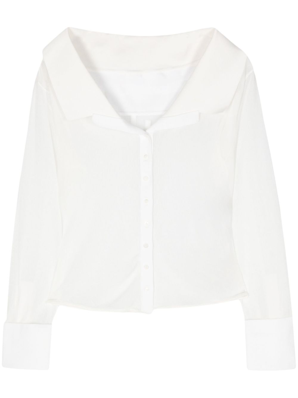 Jacquemus La Chemise Brezza 露肩衬衫 - 白色