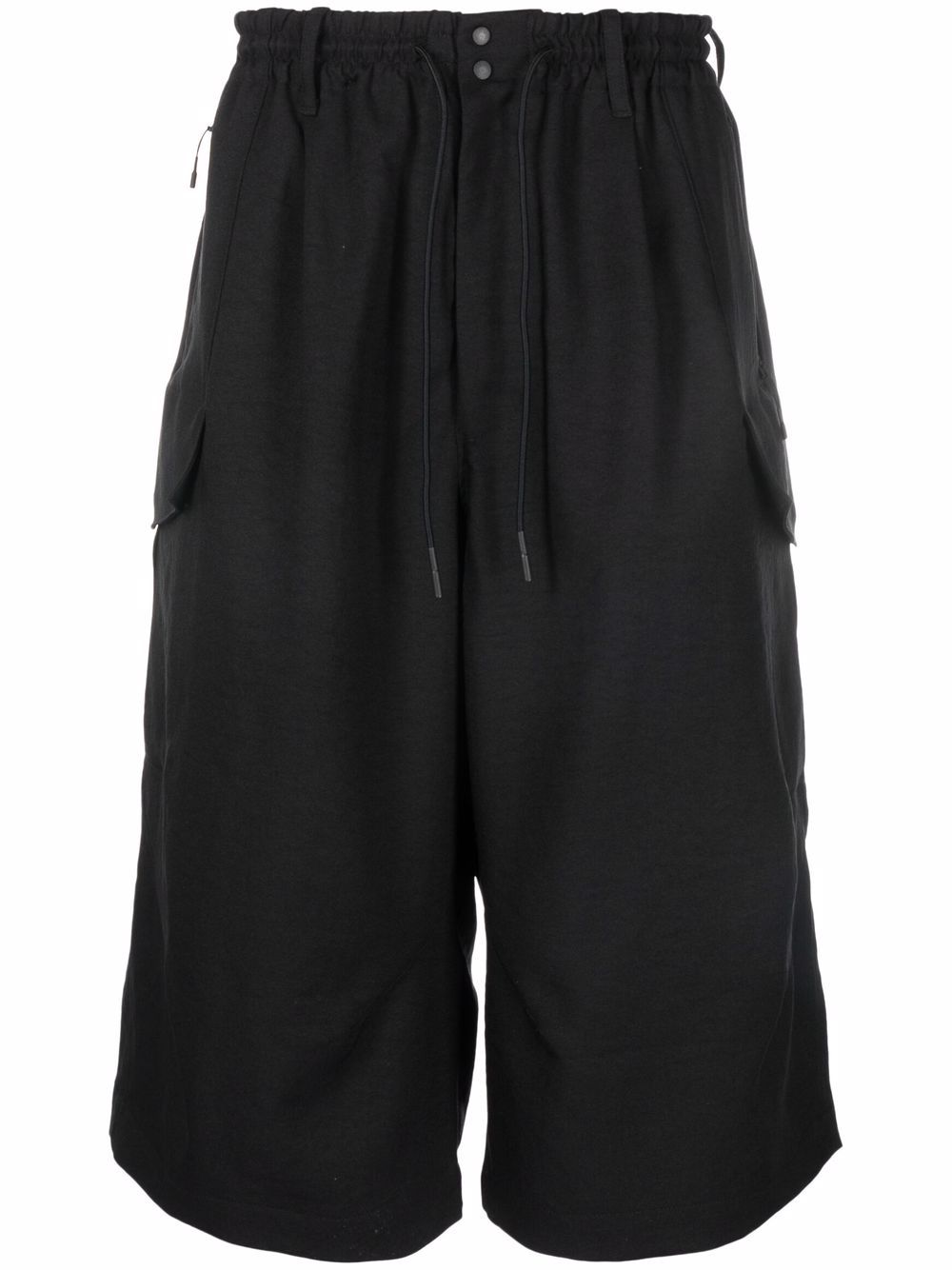 Y-3 抽绳工装短裤 - 黑色