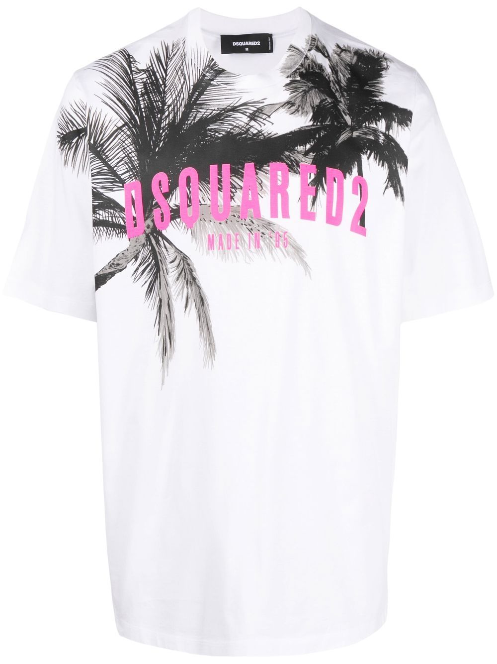 DSQUARED2 logo图案印花T恤 - 白色
