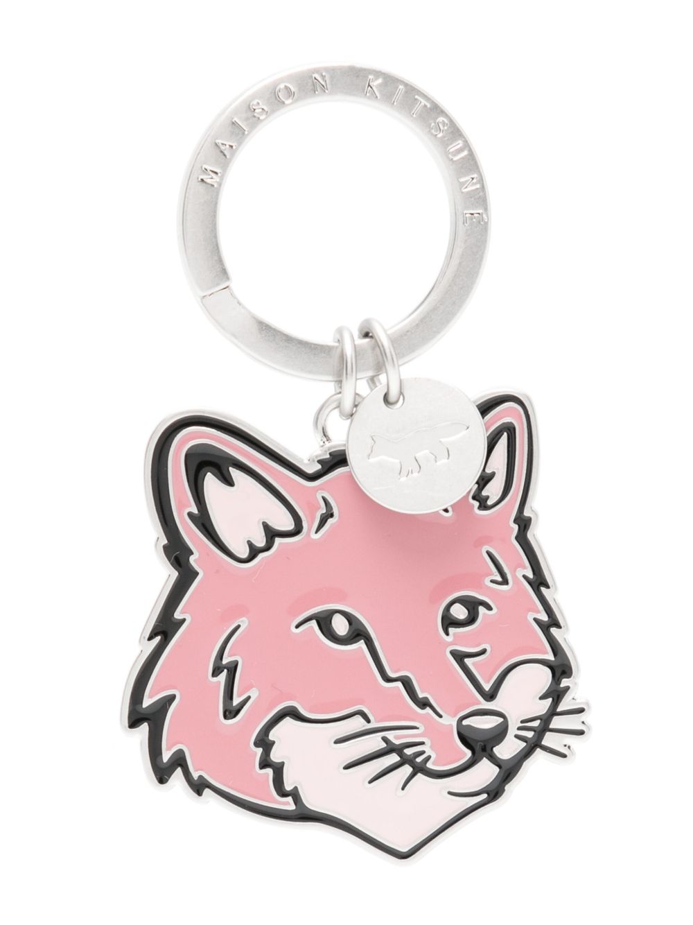 Maison Kitsuné Fox Head 吊饰钥匙扣 - 粉色