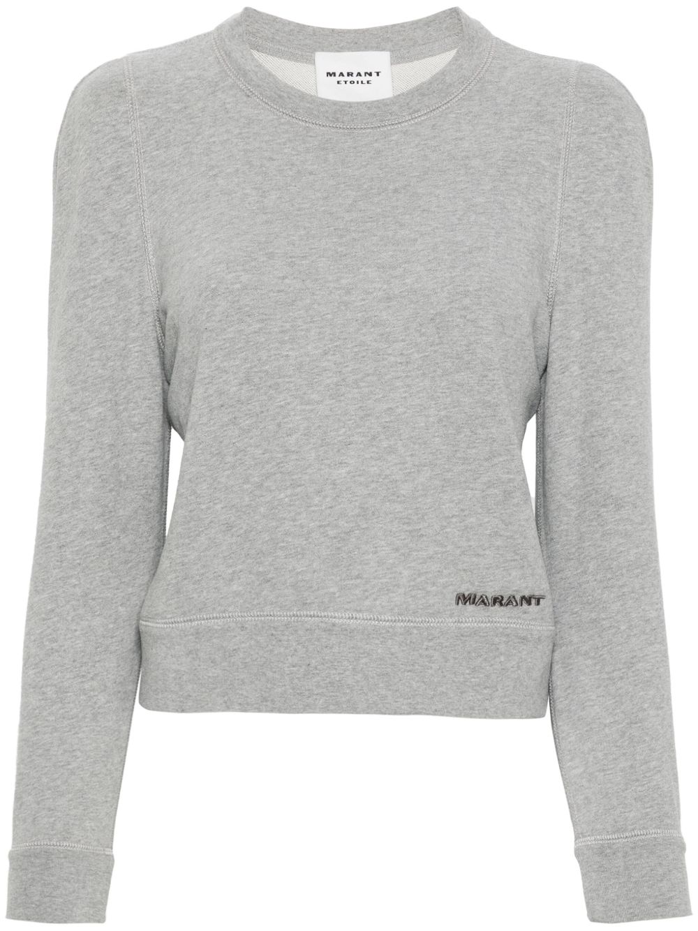 MARANT ÉTOILE logo刺绣混色卫衣 - 灰色