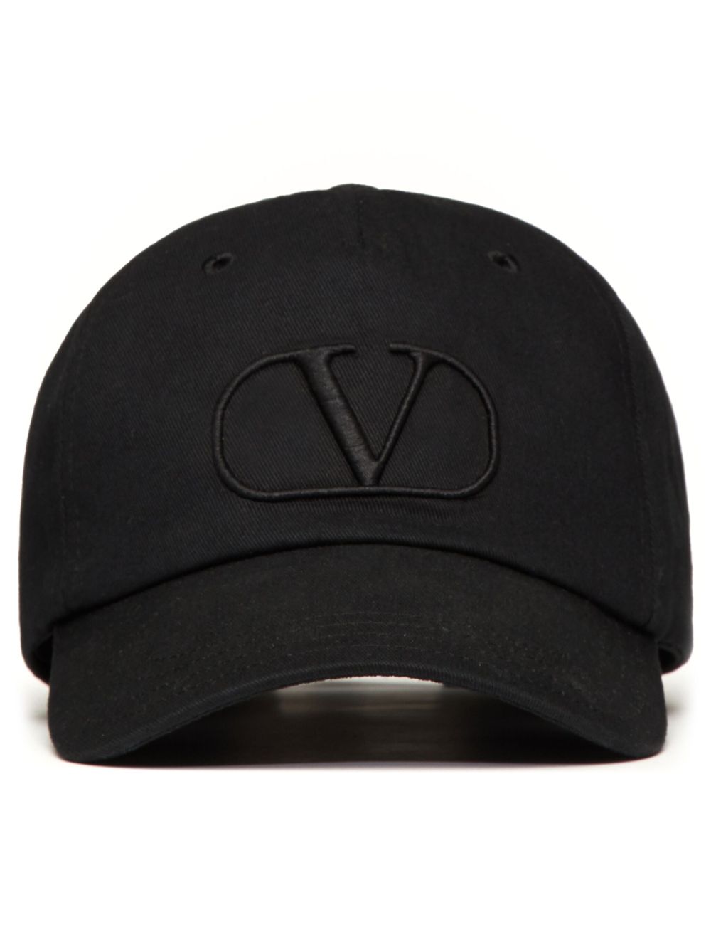 Valentino Garavani 华伦天奴 VLogo 刺绣棒球帽 - 黑色