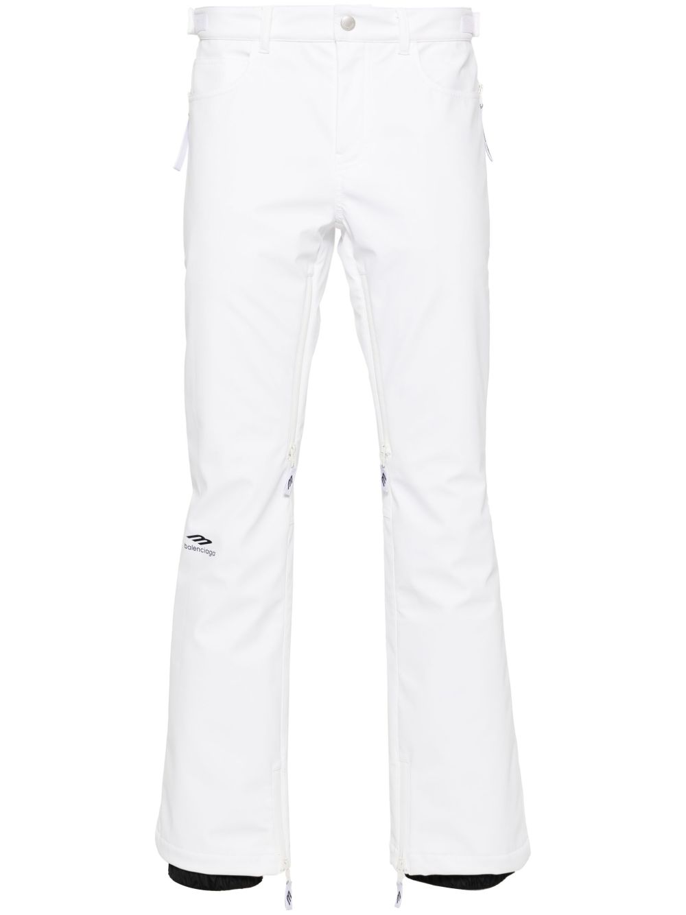 Balenciaga logo印花滑雪长裤 - 白色