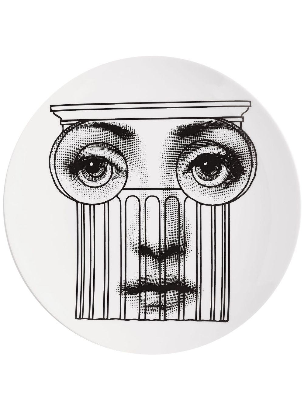 Fornasetti Tema e Variazioni n.278 壁饰盘（26厘米） - 白色