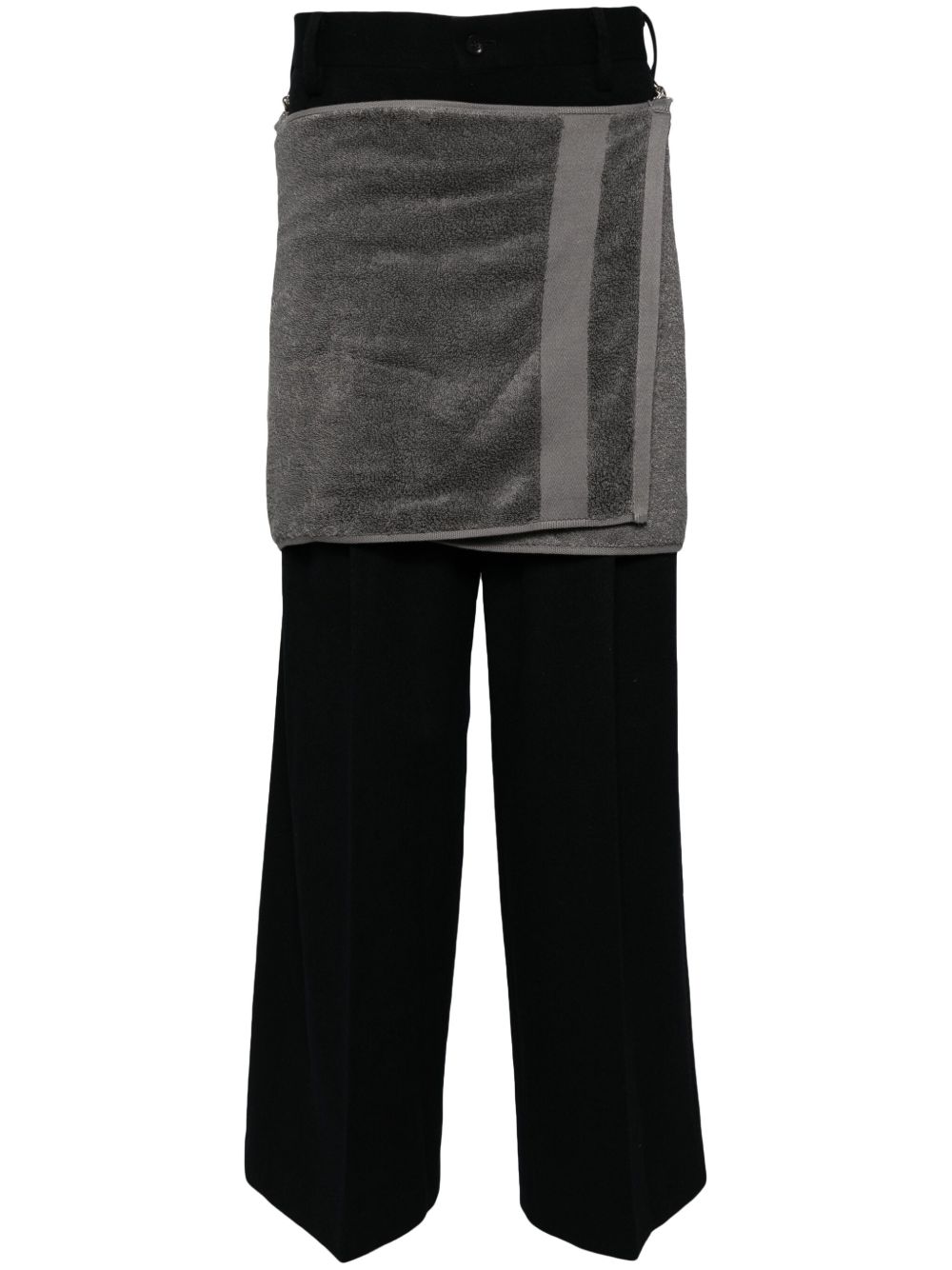 Doublet Onsen Towel 毛毡效果长裤 - 黑色