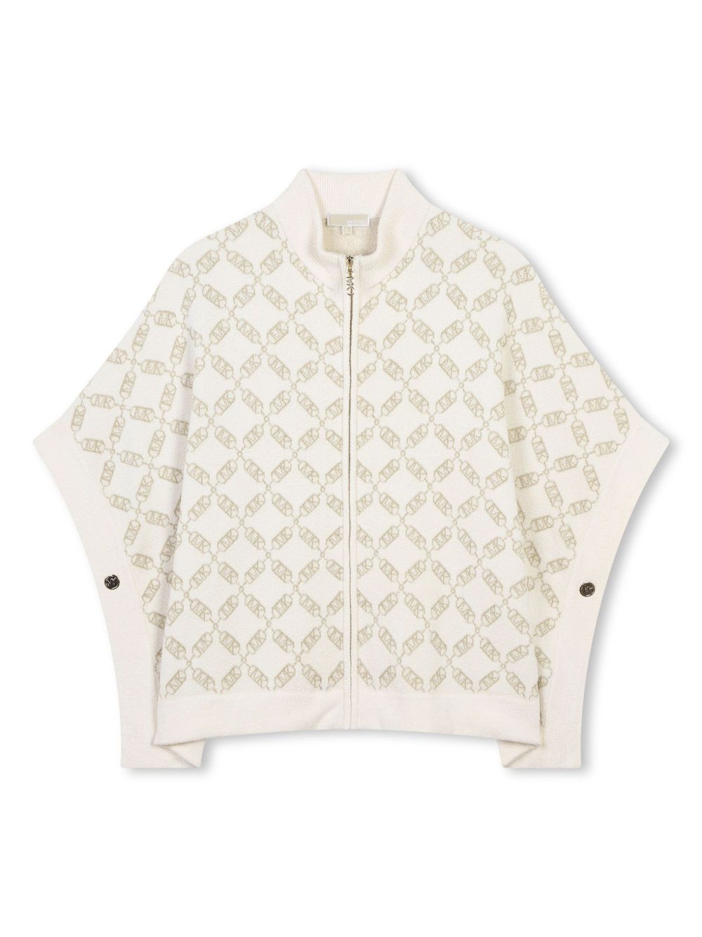 Michael Kors Kids MK Empire logo提花斗篷 - 中性色