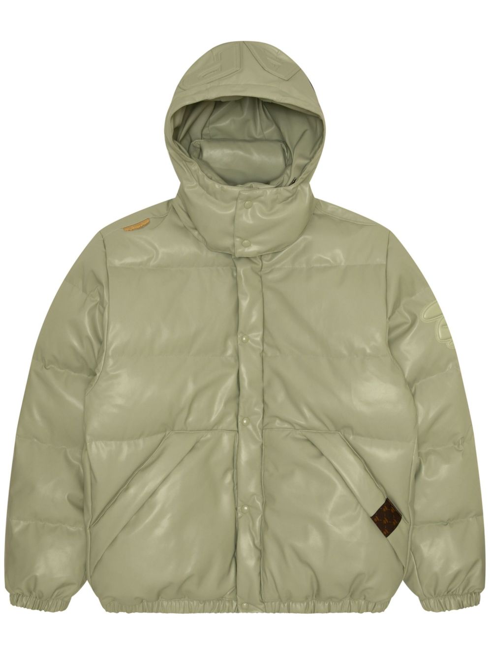 AAPE BY *A BATHING APE® 人造皮革绗缝羽绒夹克 - 中性色
