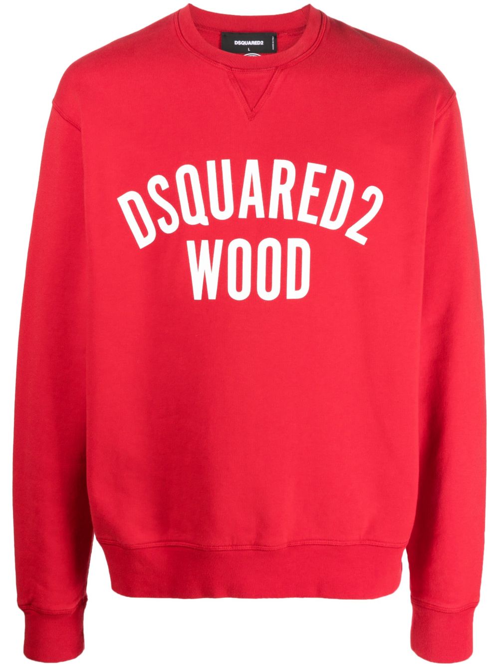 DSQUARED2 logo印花棉卫衣 - 红色