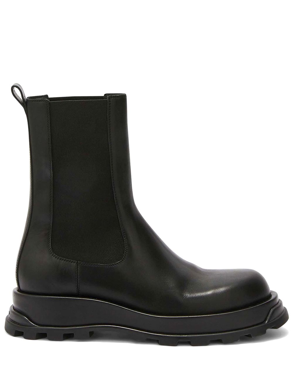 Jil Sander 及踝皮靴 - 黑色
