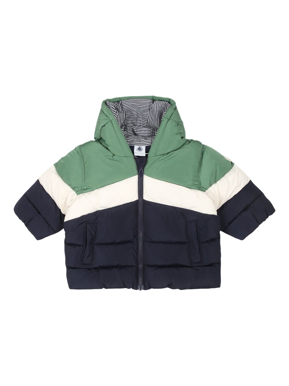 Petit Bateau 标贴填充夹克 - 绿色