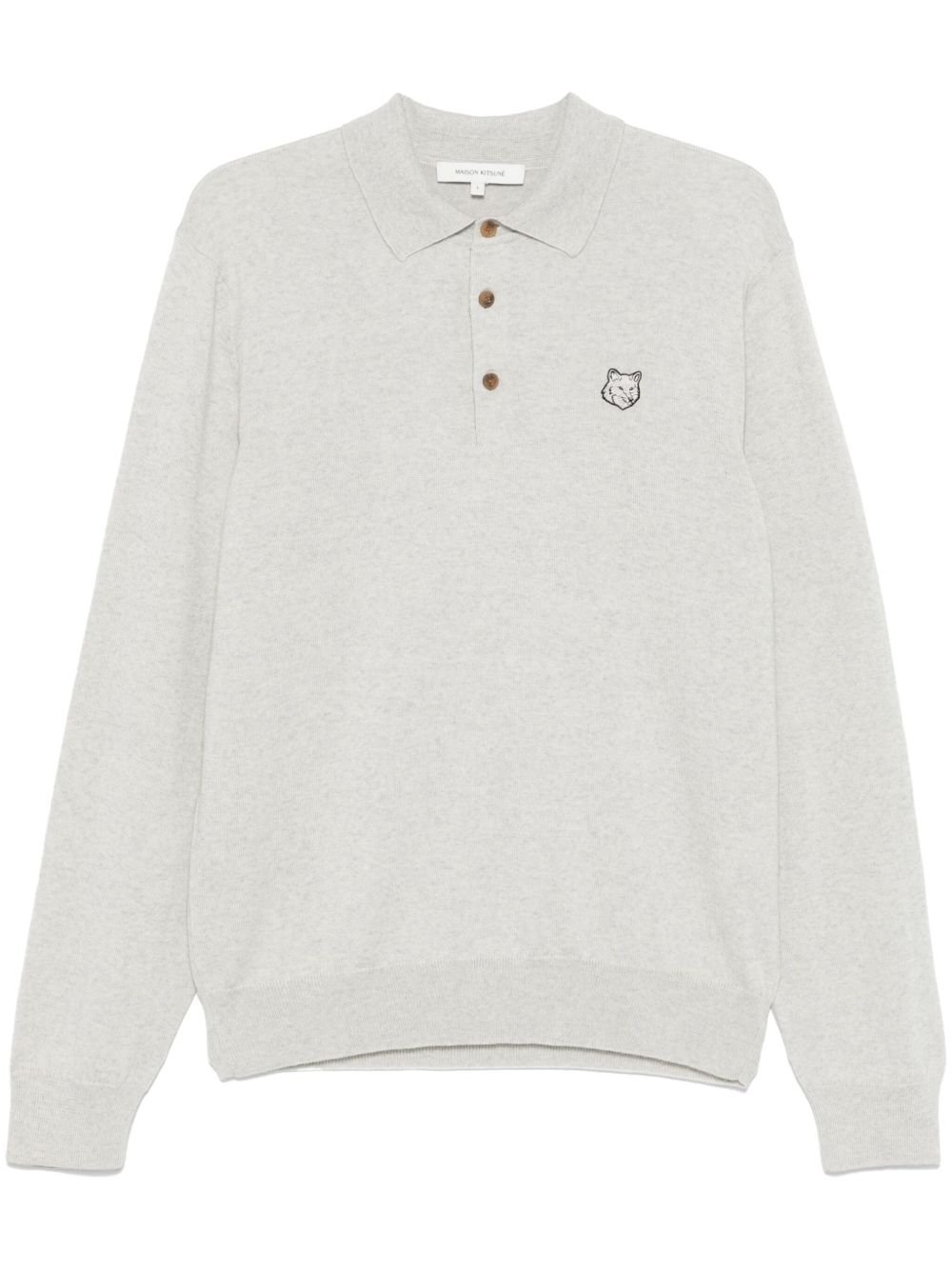 Maison Kitsuné Bold Fox Head polo衫 - 灰色