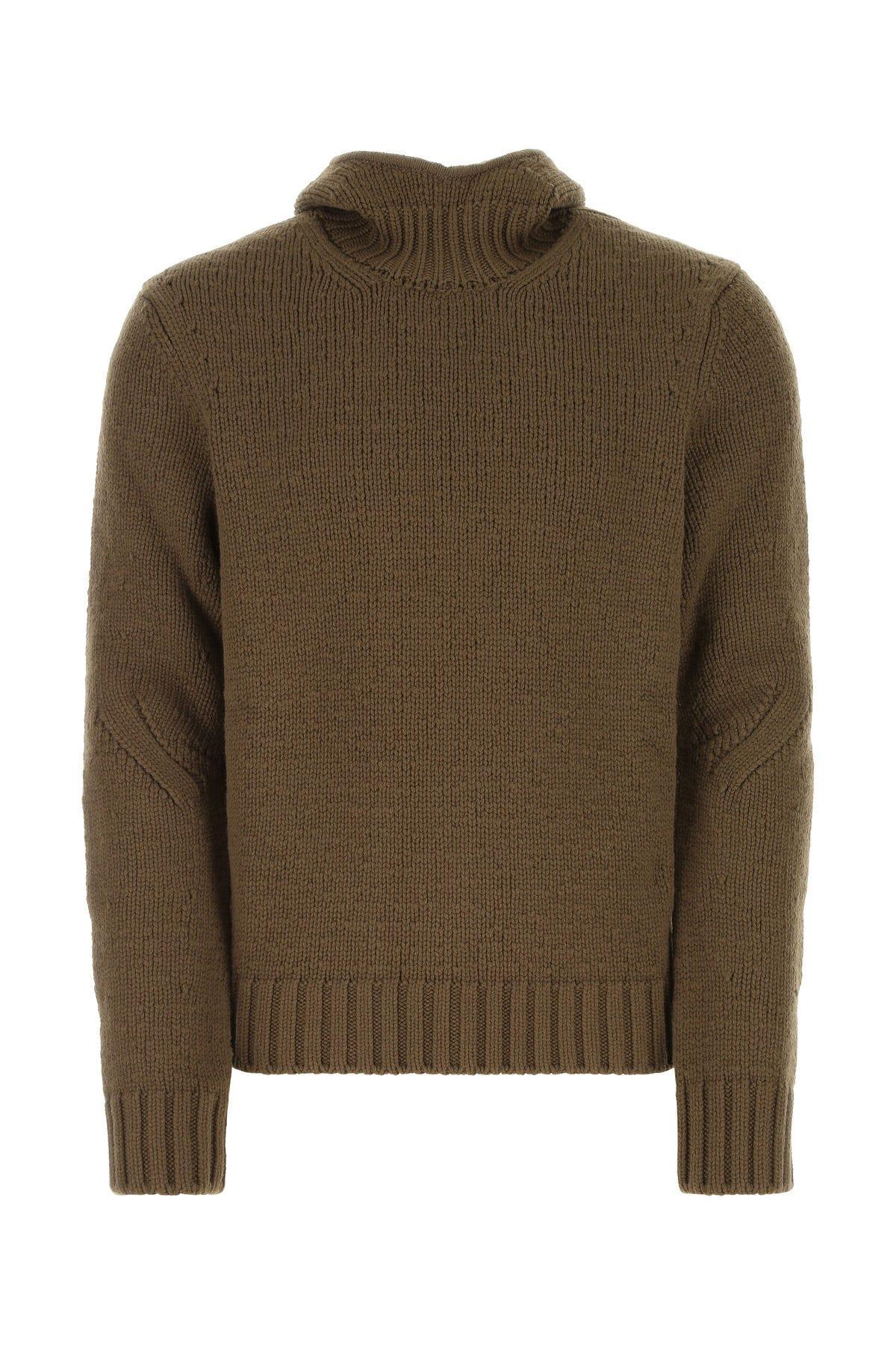 Bottega Veneta Mud Wool Blend Sweater