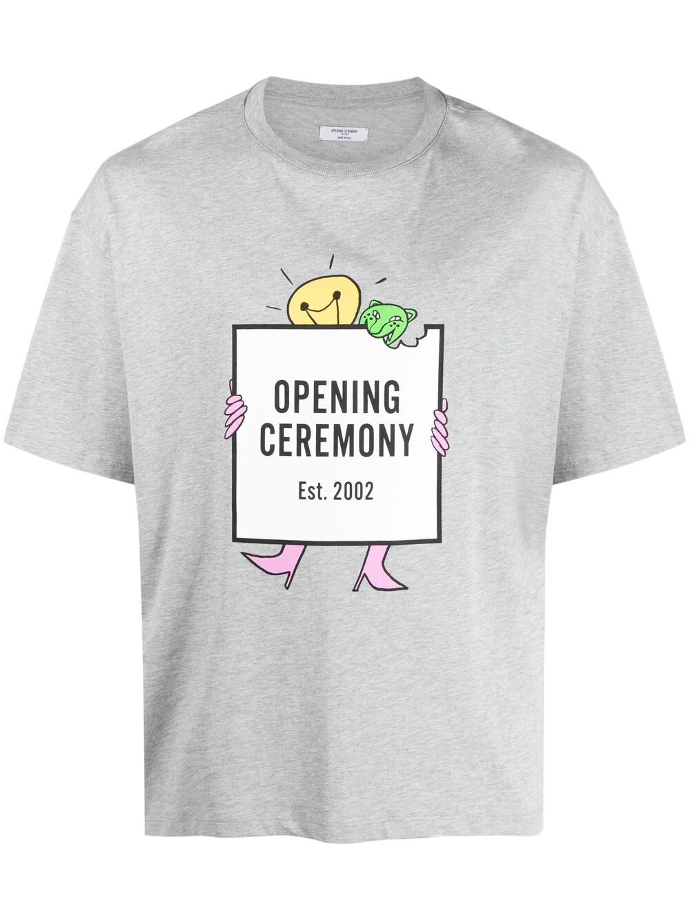 Opening Ceremony 盒形logo印花灯泡图案T恤 - 灰色