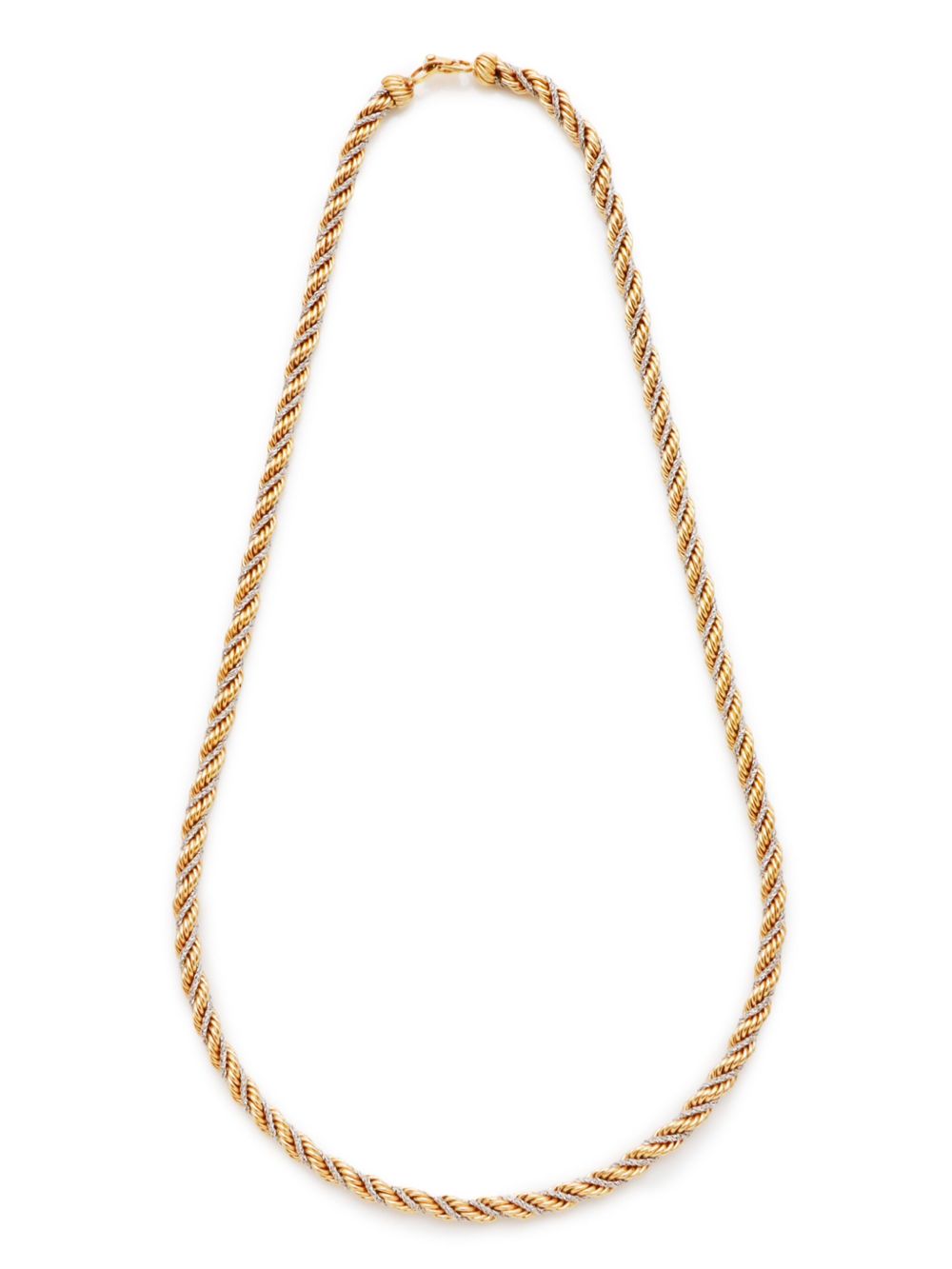 Christian Dior Pre-Owned 绳纹链式项链（典藏款） - 金色