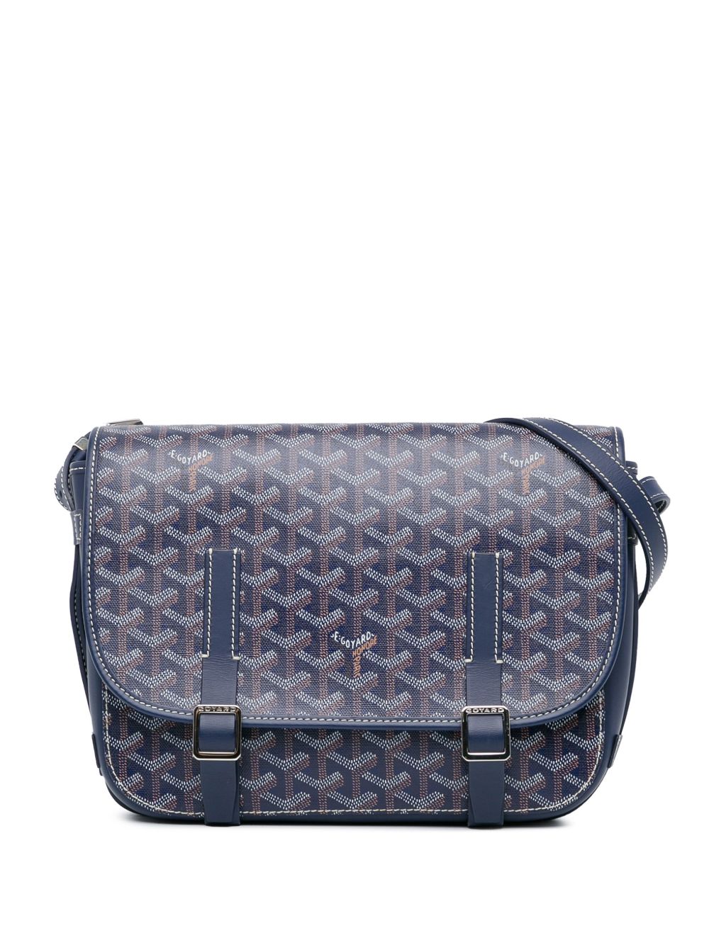 Goyard Pre-Owned Goyardine Belvedere MM 斜挎包（2018年典藏款） - 蓝色