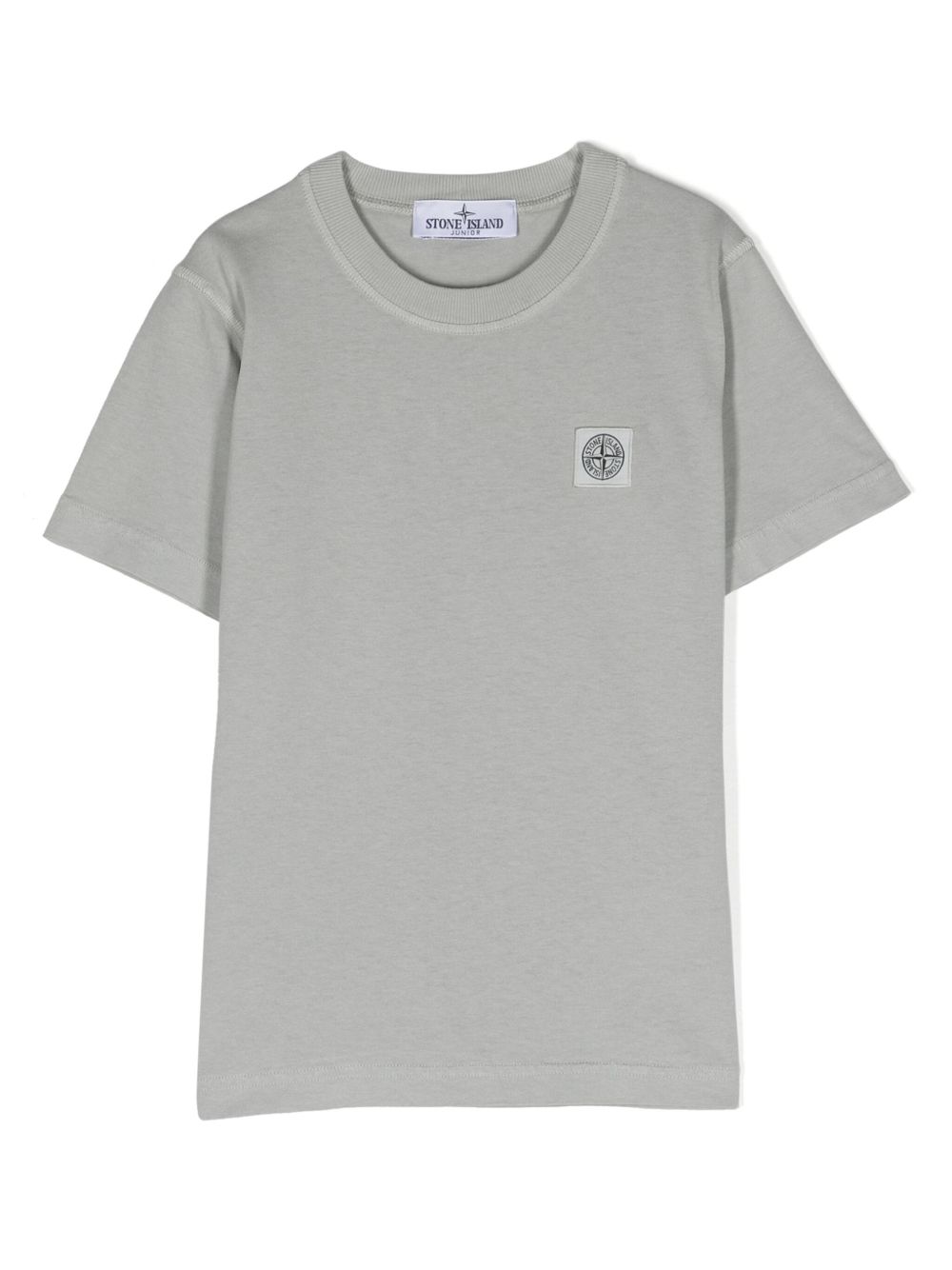 Stone Island Junior 标贴棉T恤 - 灰色