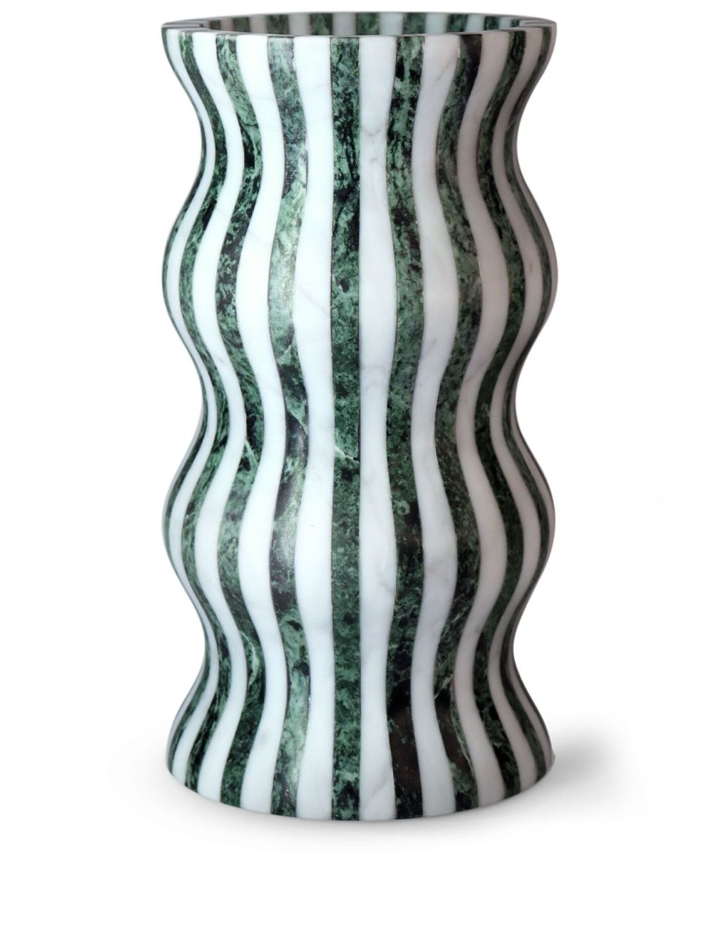 Editions Milano Versilia 条纹大理石纹花瓶 - 绿色