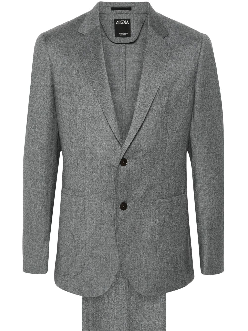 Zegna 羊毛西装套装 - 灰色