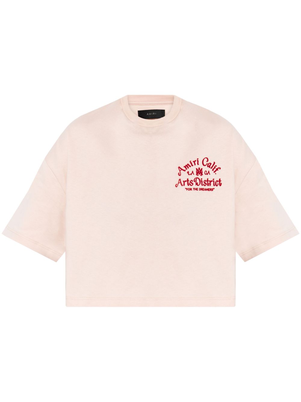 AMIRI logo图案印花T恤 - 粉色