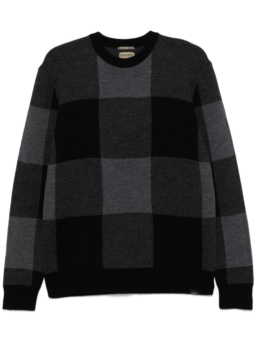 Woolrich 格纹毛衣 - 灰色