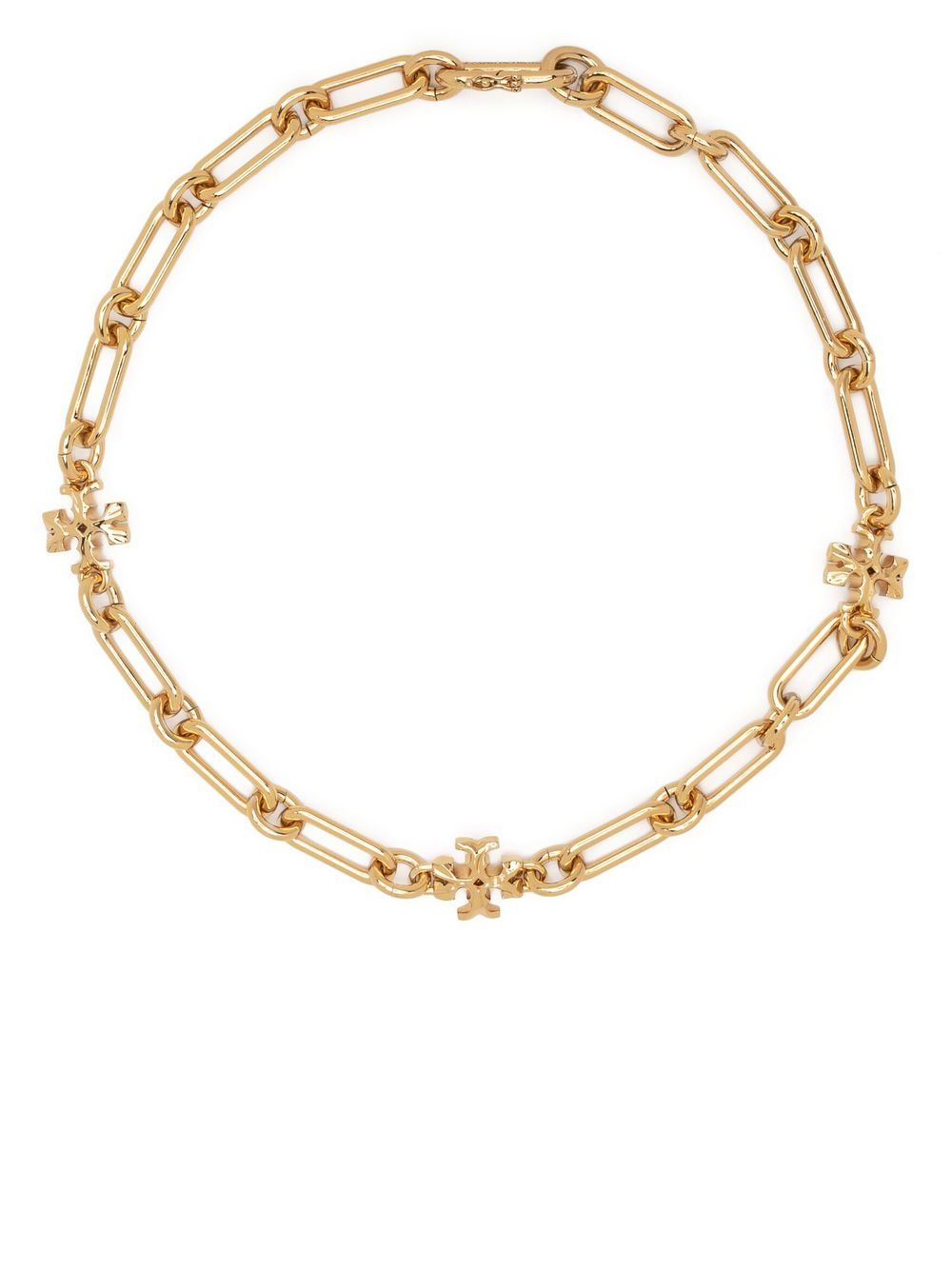 Tory Burch logo标牌链式项链 - 金色